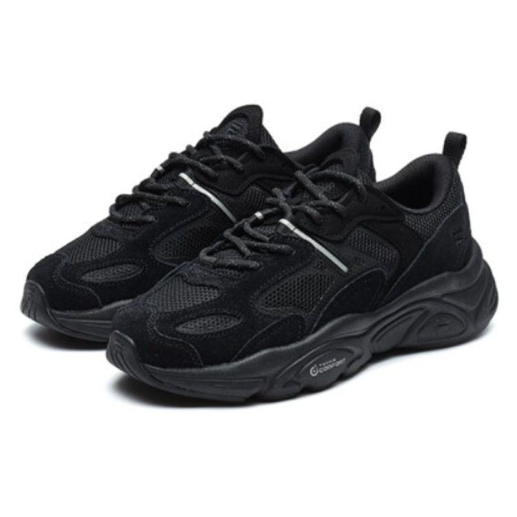 Fila Mars 2 Fabric Synthetic Leather Suede Comfortable Simple Shock Absorption Wear Resistant Low Top Casual Shoes Women Sneaker Black F12W131116FBK