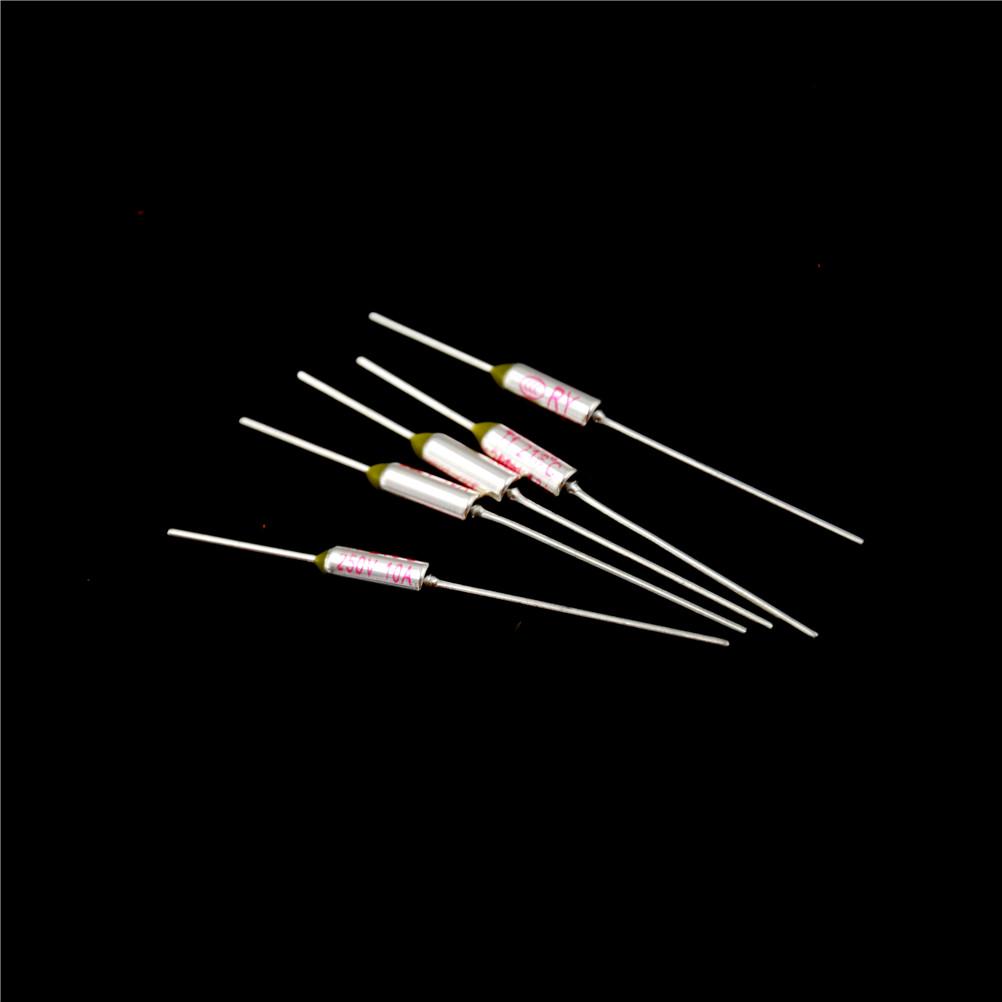 5Pcs Sf214E Thermal 10A 250V Celsius Circuit Cut Off Thermal Fuse Thermal