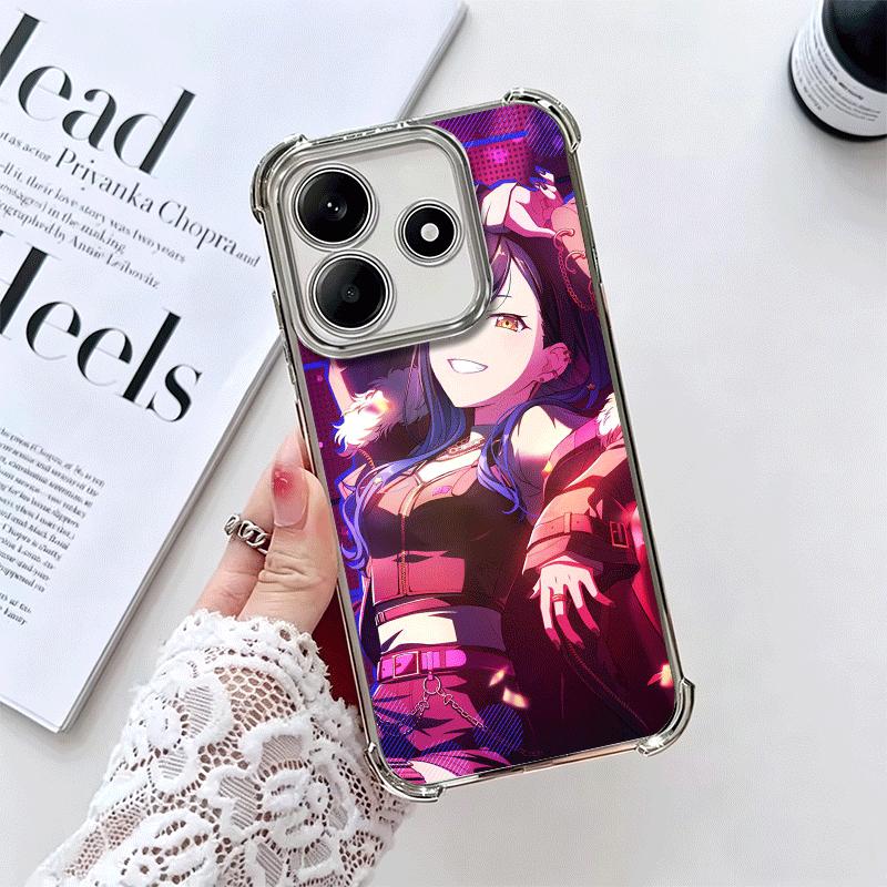 

Shiraishi An Music Game Soft Phone Case For Xiaomi Redmi Note 14 15 Pro Plus 13 12 11S 11T 5G 10 9S 9 Plating Anti-Fall Fundas Redmi Note 9S