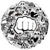 10/30/50pcs Black White INS Style Art Pattern Stickers Creative Graffiti Decals Scrapbook Phone Notebook Bike Cool Sticker Toys
