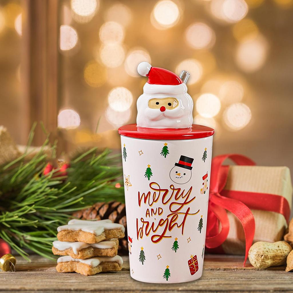 Porcelain Coffee Cup Lovely Christmas Gifts Cup for Latte Christmas Drinking