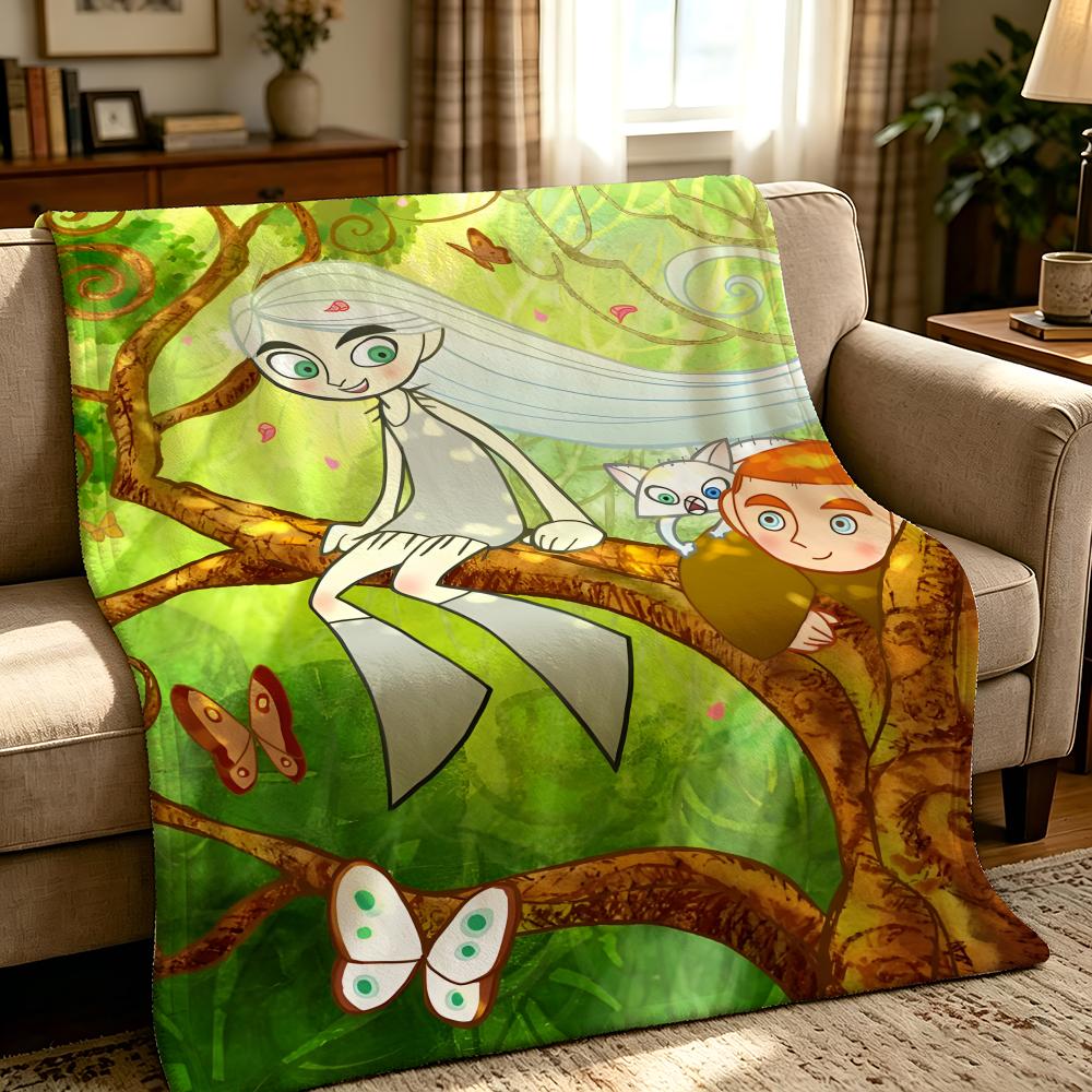 Movie T-The Secret Of Kells-s Throw Thick Comfort Flannel Quilt, Multi-scene Use Indoor Outdoor Daily Nap