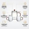 GLASS JUG TEA INFuser 1L WITH FILTER 2 GLASSES AMBER EAR