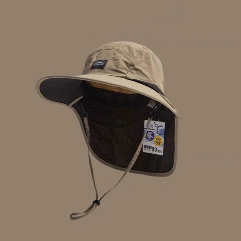 Outdoor Sun Protection Hats for Men and Women, Summer Neck Protection, UV Protection, Fisherman Hats, Parent-child Style, Camping and Hiking Hats,