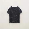 Summer Round Neck 3D Sun and Moon Print Top Fashionable Casual Short Sleeved Women's T-shirts