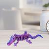 3D Printed Skeleton Crocodile Figurine Movable Joints Bone Crocodile Figure Articulated Animal Model Toy Home Office Desktop Decoration Ornament