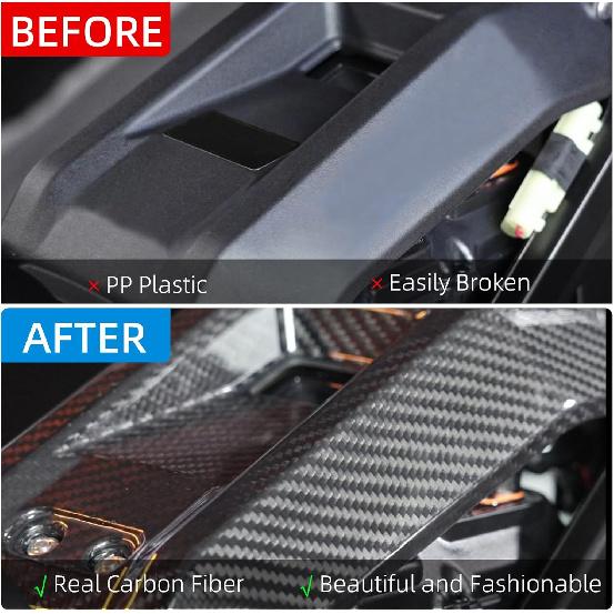 Real Carbon Fiber Battery Cover for Surron Light Bee,Fairing Guard Protection for Electric Dirt Bike Surron Light Bee X/S - Black