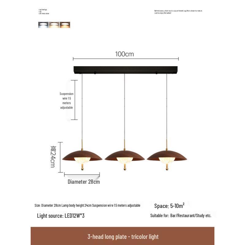 Chinese Walnut Creative Galaxy Pendant Light for Dining and Bedside