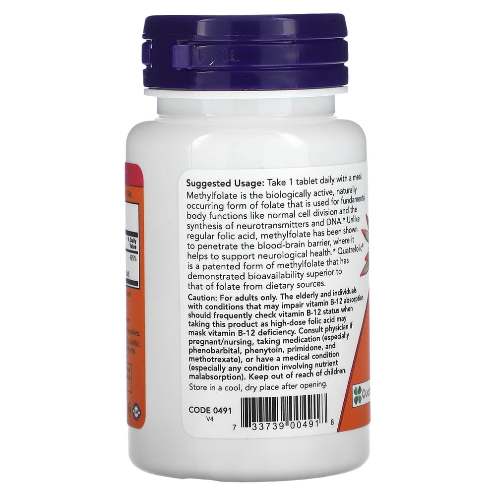NOW Foods Methylfolaat 1000mcg, 90 Tabletten