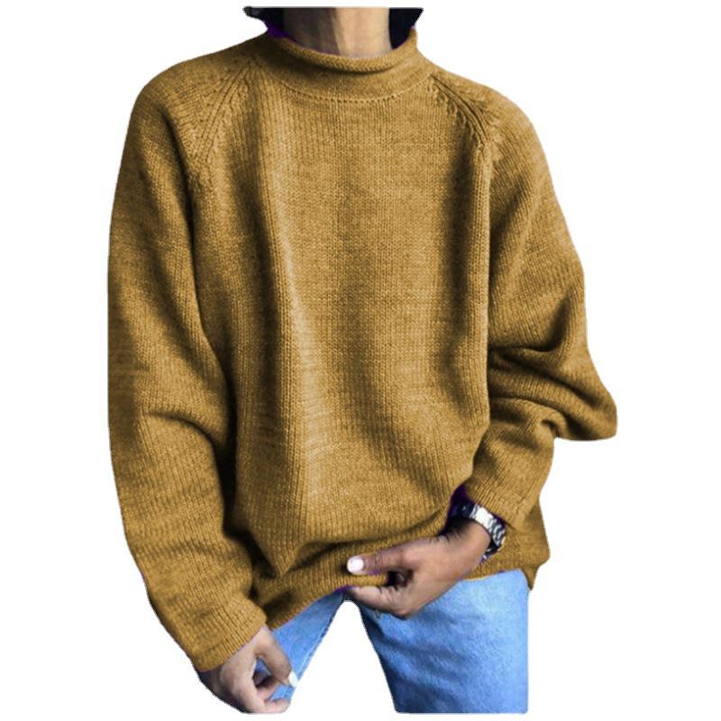 Jarní jednobarevný pulovr volný ležérní pletený svetr pro ženy luxusní uvolněný střih zeštíhlující a všestranný top