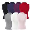 Chic High Neck Sleeveless Cropped Vest - Slimming Solid Color, Versatile Spring Top