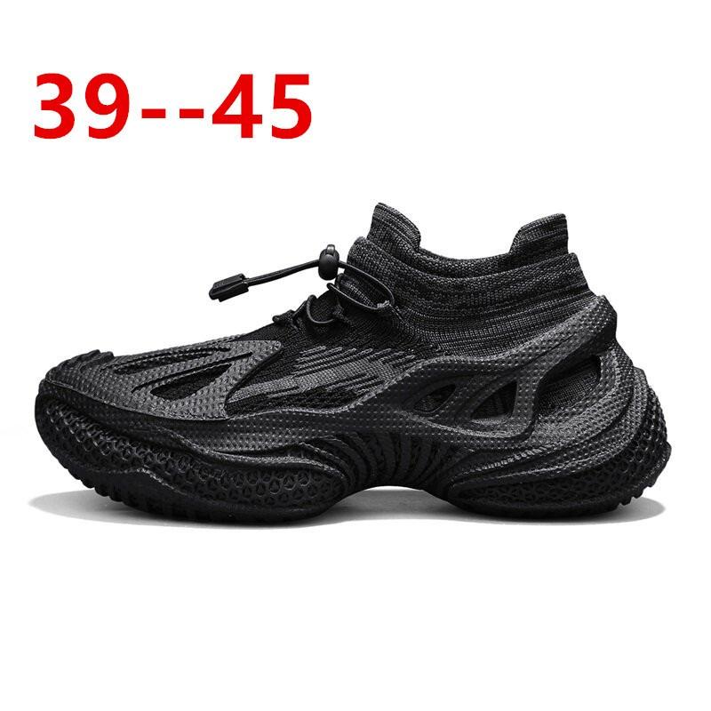 The New Men's Shoes for The Summer and Autumn of 2025 Feature Breathable Mesh and Personalized, Trendy Flying Woven Shoes