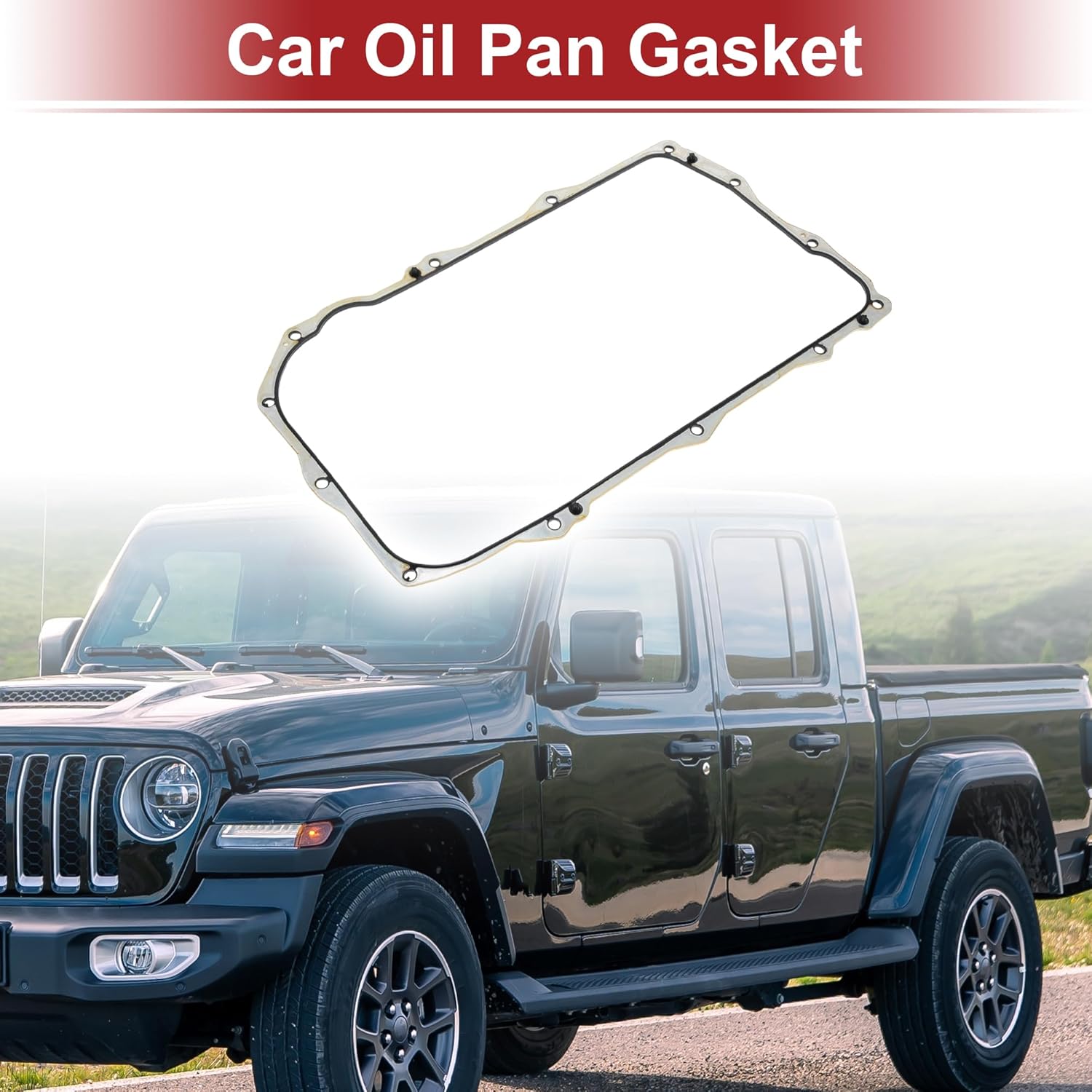 ACROPIX Car Oil Pan Gasket Car Transmission Oil Pan Gasket Engine Oil Pan Gasket Seal No.68362042AA for Jeep Wrangler 2018-2024 for Jeep Gladiator