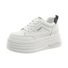 Little White Shoes Women's Shoes 2025 New Fashion Thick Sole Heightened Versatile High Sense Sports and Leisure Board Shoes Internet Celebrity Explosi