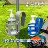 2/4pcs Multifunctional Pool Hanging Rack Plastic Beverage Drinks Holder Holds Cups Phone Sunscreen for Outdoor Pool Accessories