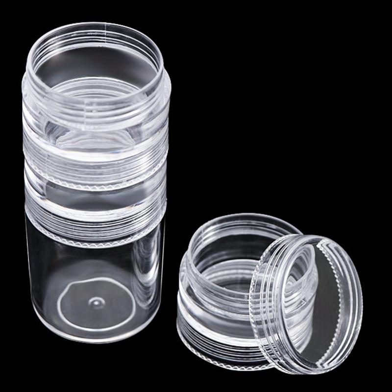 Jewelry Container Box Rectangular/Round Organizer for Case with Lid for Jewelry Earring Nail Art Charms Multipurpose Hol