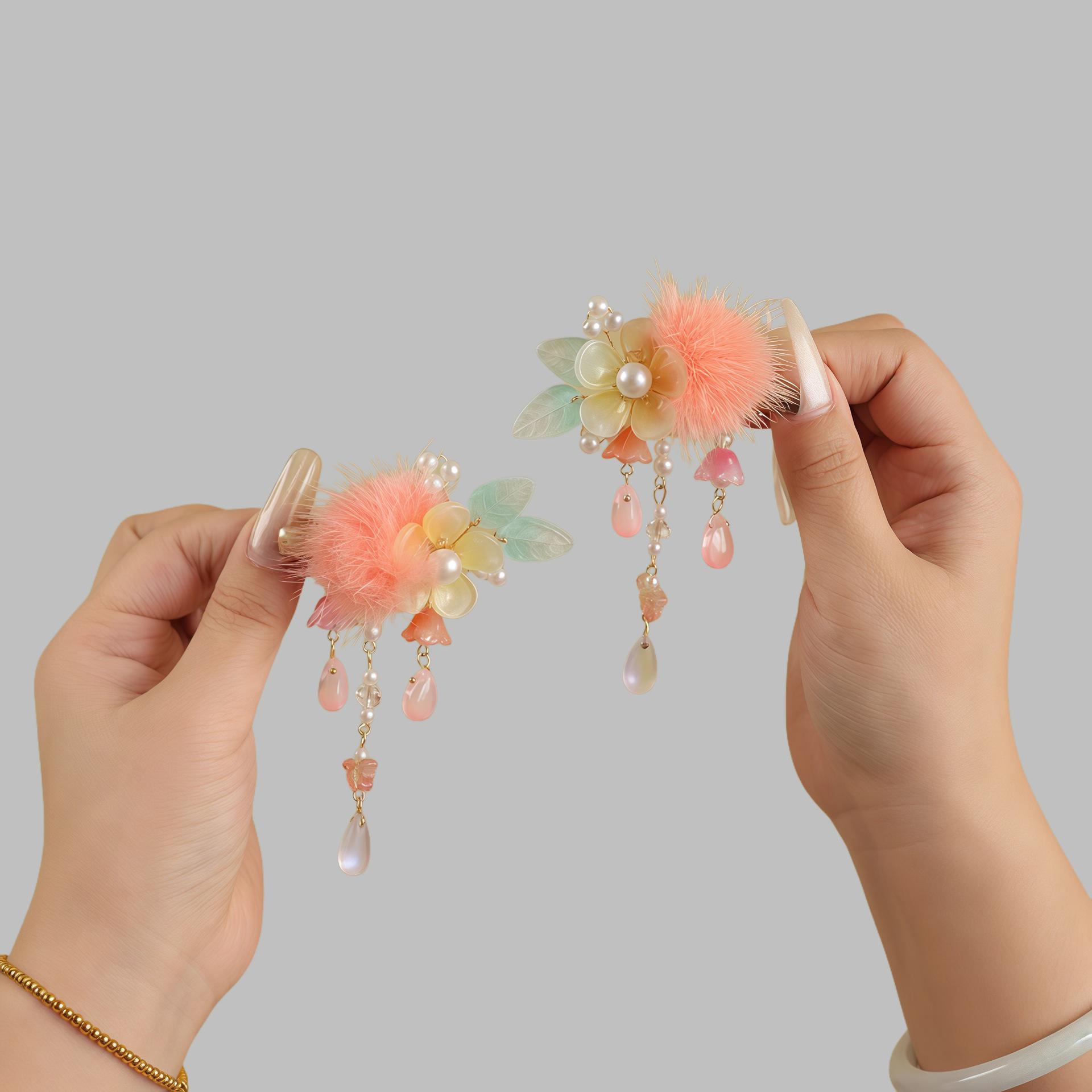 Girls  Bow Hair Clip - Handmade Elsa Princess Series Woven Hairpin (S310)
