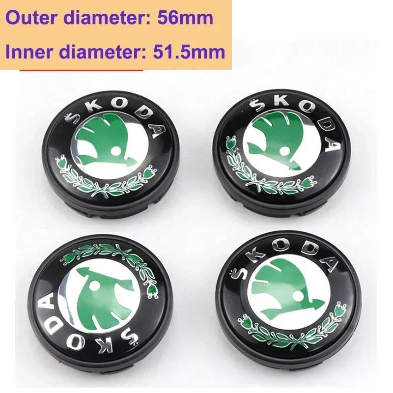 2026 Hot 56/60/65mm Car Wheel Center Cover Caps Badge for Skoda Logo Superb Kamiq Octavia A7 Tour Yeti Fabia Rapid Kodiaq RS Kar