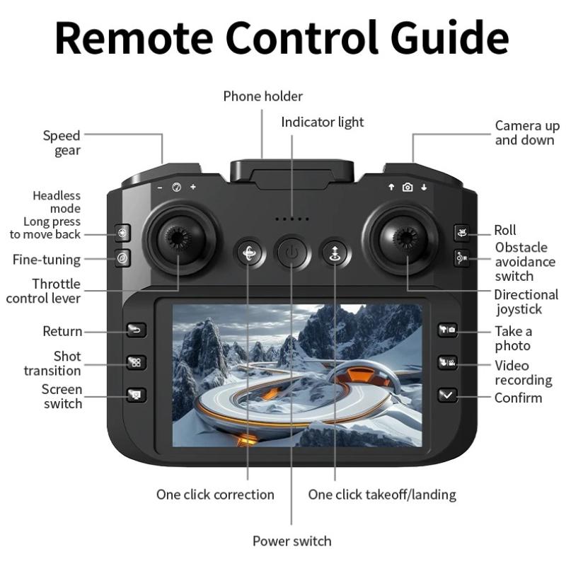 2026 New Z4 Mini Drone 4K HD Camera Aerial Photography Brushless Motor Optical Flow Positioning Large Screen Rc Quadcopter Toys Gift
