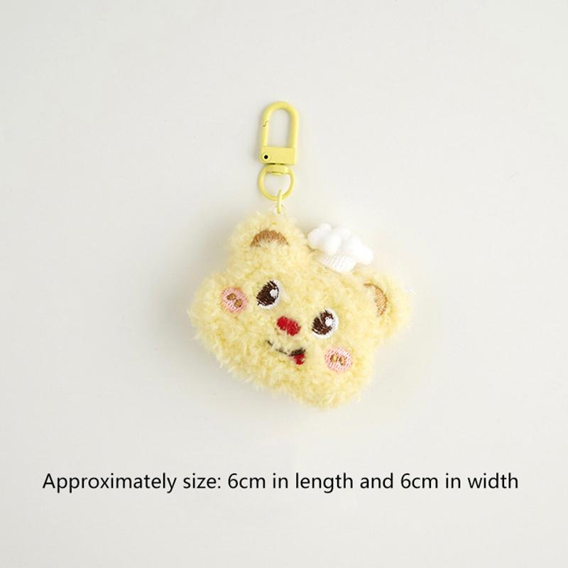 Cute Plush Little Bear Rabbit Doll Keychain Cartoon Animal Pendant Keyrings Backpack Decoration Accessories Gifts