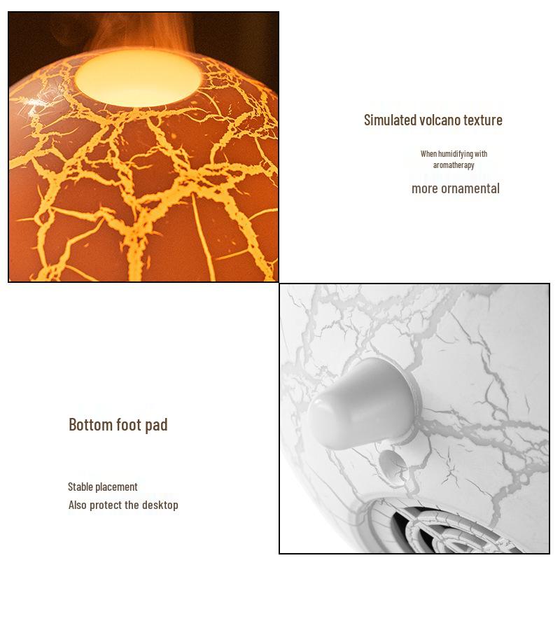 Colorful Flame Aroma Diffuser: Planet Design, Humidifier & Essential Oil Desktop Plug-In