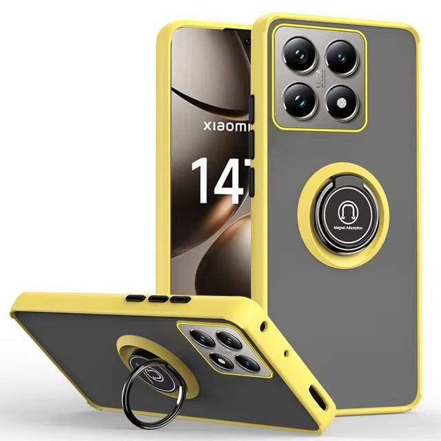 Husă Mată pentru Xiaomi Mi 14T Pro 5G 15 Pro Carcase Inel Magnetic Suport Acoperire pentru Xiaomi Mi 14T 14 Ultra Husă Armură