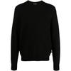 Solid Color Geometric Pattern Crew Neck Pullover Long Sleeve Sweater Men Sweater Black 3K1MX2-1MZTZ-0999