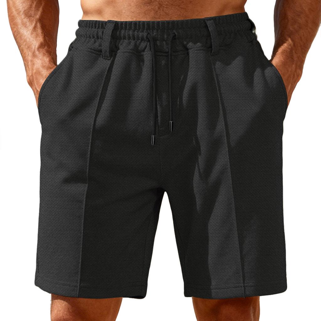Men Loose Fit Drawstring Shorts with Elastic Waistband Breathable Fabric Casual Five Pants for Daily Wear Gym Beach Outdoor