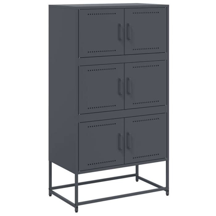 VidaXL Buffet Anthracite 68,5x38,5x123,5 Cm Steel, Cabinet, Sideboard, Storage Cabinet, Cupboard, Sideboard 846490