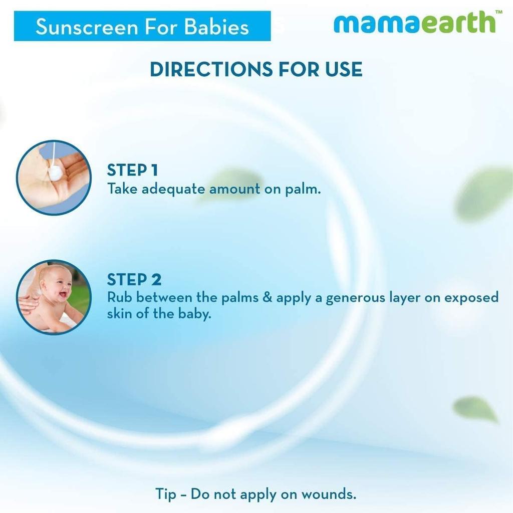 Mamaearth Mineral Sunscreen SPF 20 With Calendula & Zinc Oxide – 50ml Baby Safe Sun Protection, Waterproof & Nourishing
