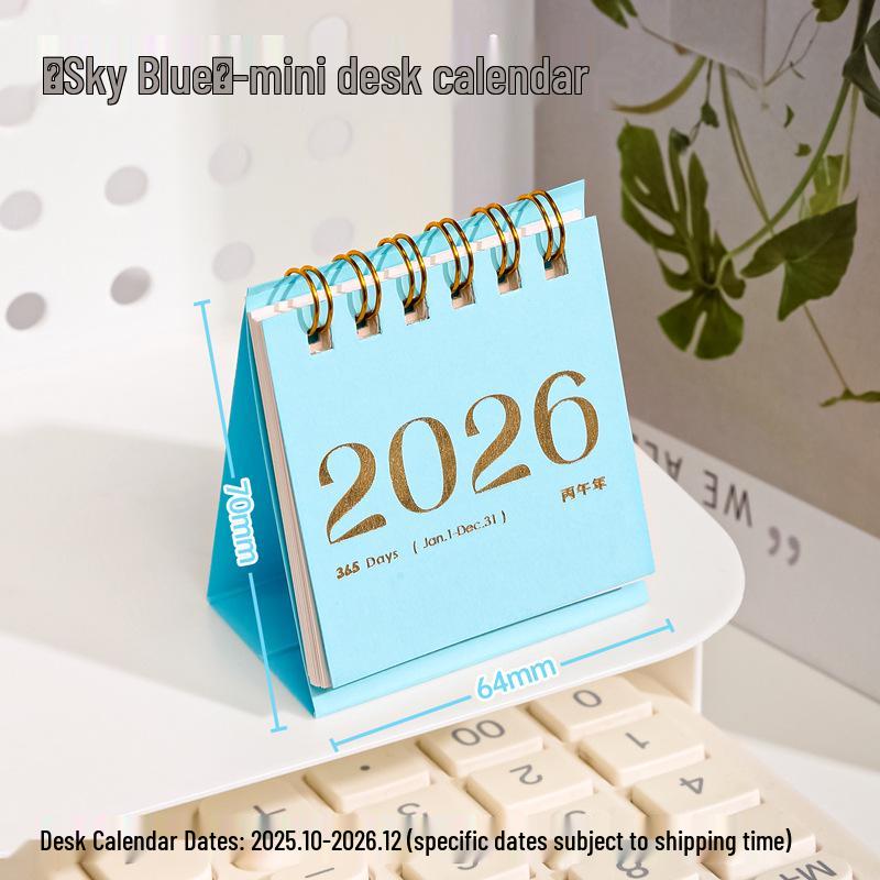 2026 Jahr des Pferdes Niedlicher Cartoon Schreibtischkalender & Planer Notizbuch für Studenten