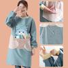 Jinghuisichuang Kitchen Apron [Stain-Resistant, Oil-Proof, Long Sleeve] Washable Durable Women\'s Smock Workwear JH0808