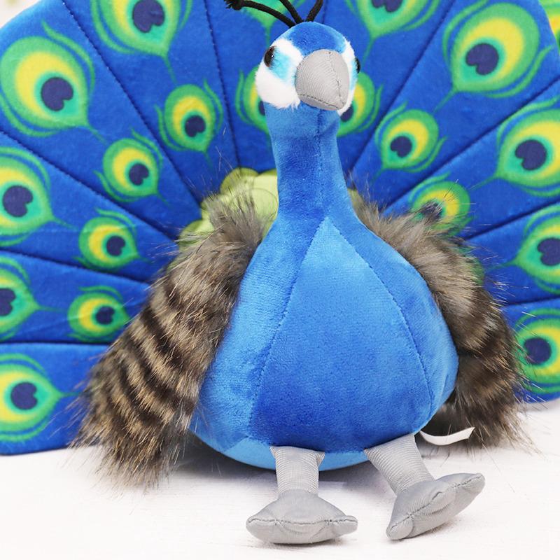 1pc 23CM Cute Simulation Peacocks Plush Toys Kawaii Doll Stuffed Soft Creative Animal Peahen Toy Lovely Home Birthday Decor Gift