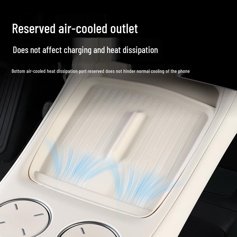 Xiaomi YU7 Anti-slip Wireless Charging Silicone Pad & Center Console Storage with Cup Holder