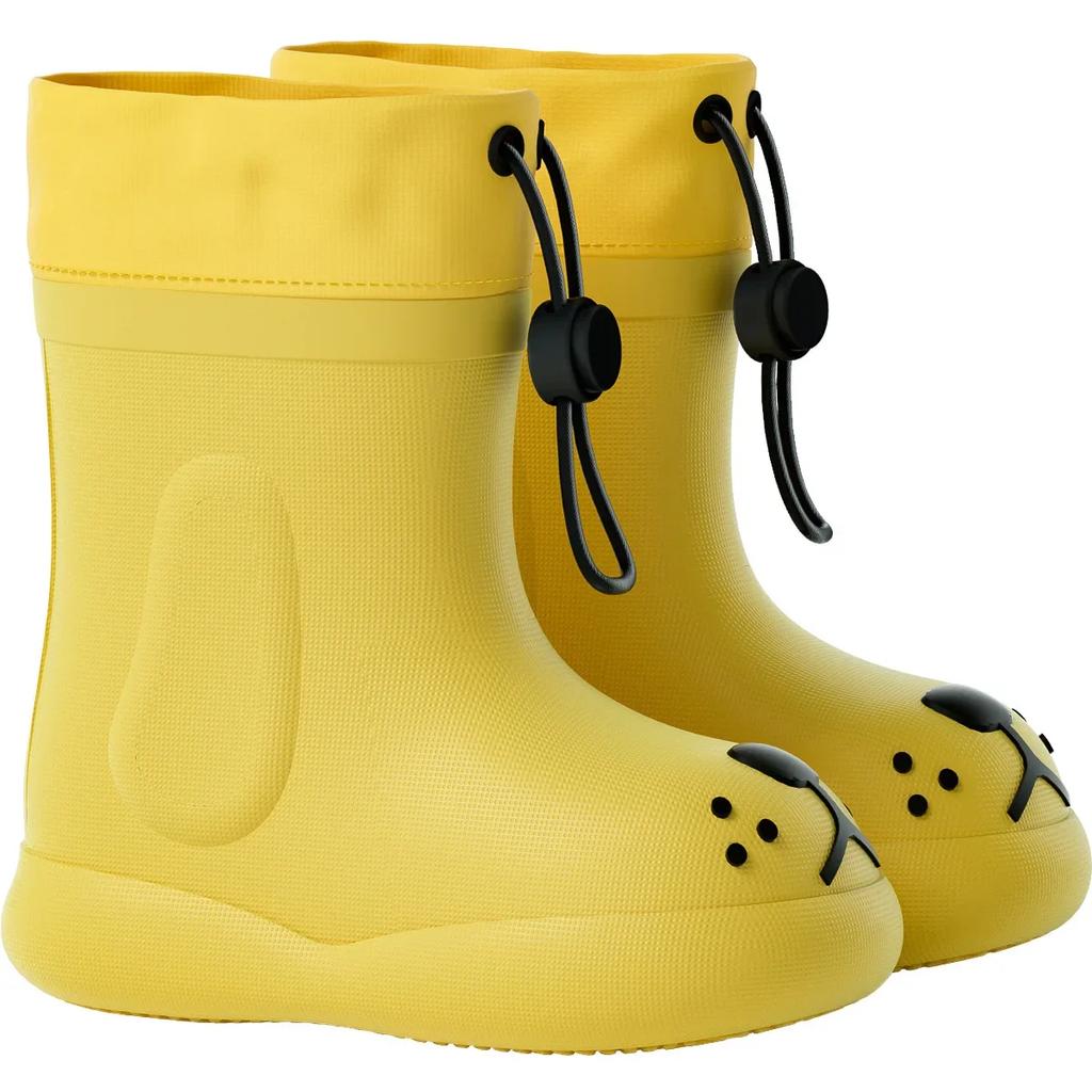 2023 New Style Kids Waterproof Rain Boots Boy Safety Children Kids Shoes For Girls Decorative Cartoon
