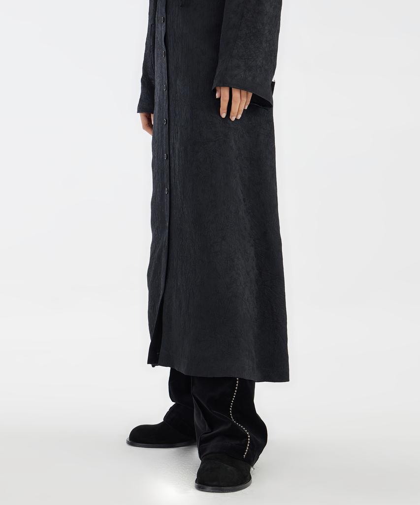 Youth Buttoned Maxi Dress - Black
