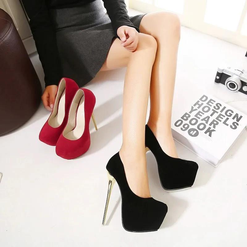 2025Women High Heels Pumps Fashion Flock Womens Sandals Platform Wedding Pumps Casual Thin Heels Womens Shoes Heels