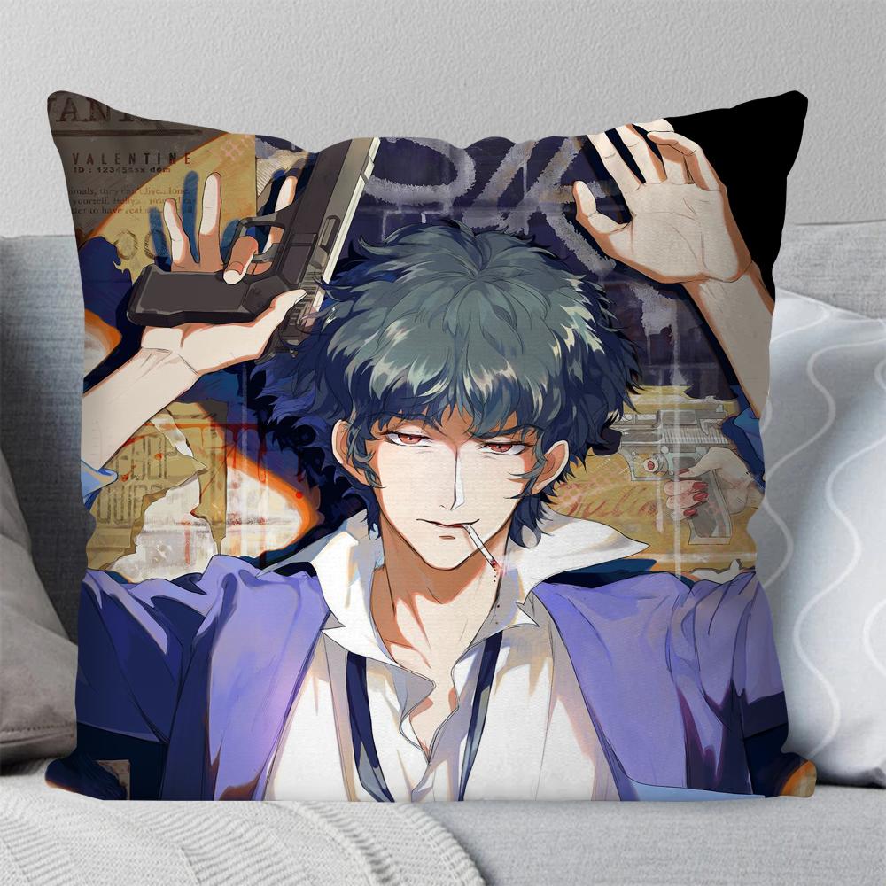 Animation C-Cowboy B-Bebop Spike Pillow Case Square Pillow Bedroom Sofa Leisure Comfort CushionLiving Room Home Decoration 40X40