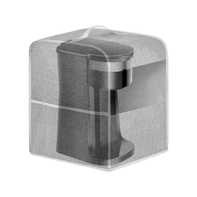 1Pc Coffee Maker Dust Cover Kitchen Coffee Making Machine Covers with Accessory Pocket Dustproof Appliances Cover Office Dining
