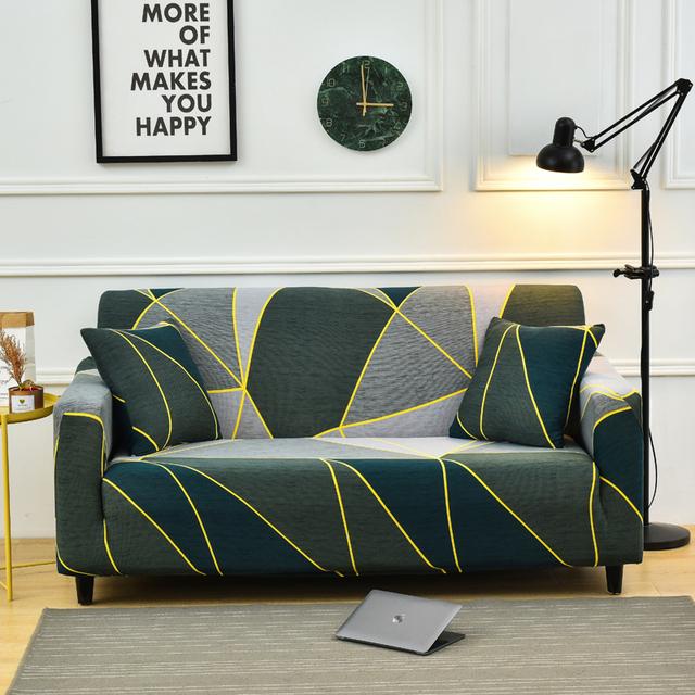 Printed Sofa Covers For Living Room Elastic Stretch Slipcover Sectional Corner Sofa Covers