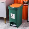 Large Odor-Proof Foot Pedal Trash Can with Lid for Home: Double Opening for Bedroom, Living Room, Kitchen, Bathroom, and Toilet.