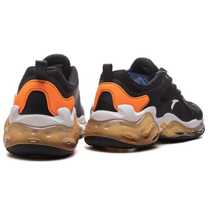 Anta Running Series Jogging Shoes Men Shoes Black Orange Gold 112015508R-2