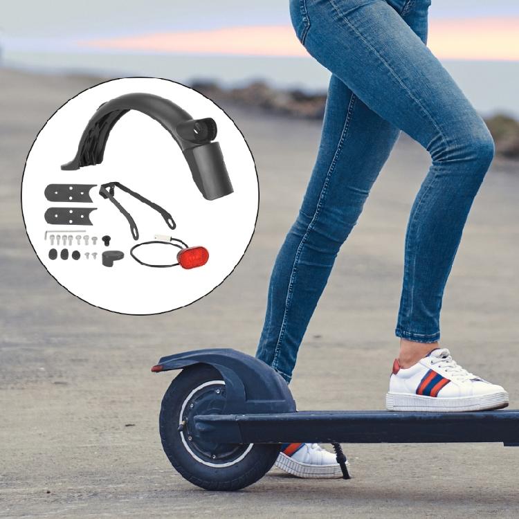 Scooter Rear Mudguard Scooter Mudguard Brackets Electric Scooter Tire Splash Mudguard with Rear Taillight for M365 Part