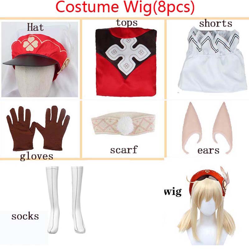 Klee Cosplay Costume Klee Outfits Dress Hat Wig Halloween Carnival Comic For Women Comic Con