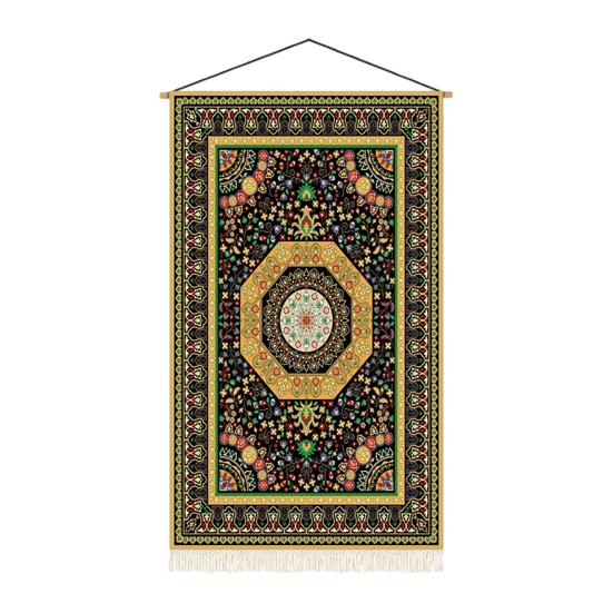 Woven Wall Hanging Tapestry Retro Floral Boho Wall Art Bohemian Small A