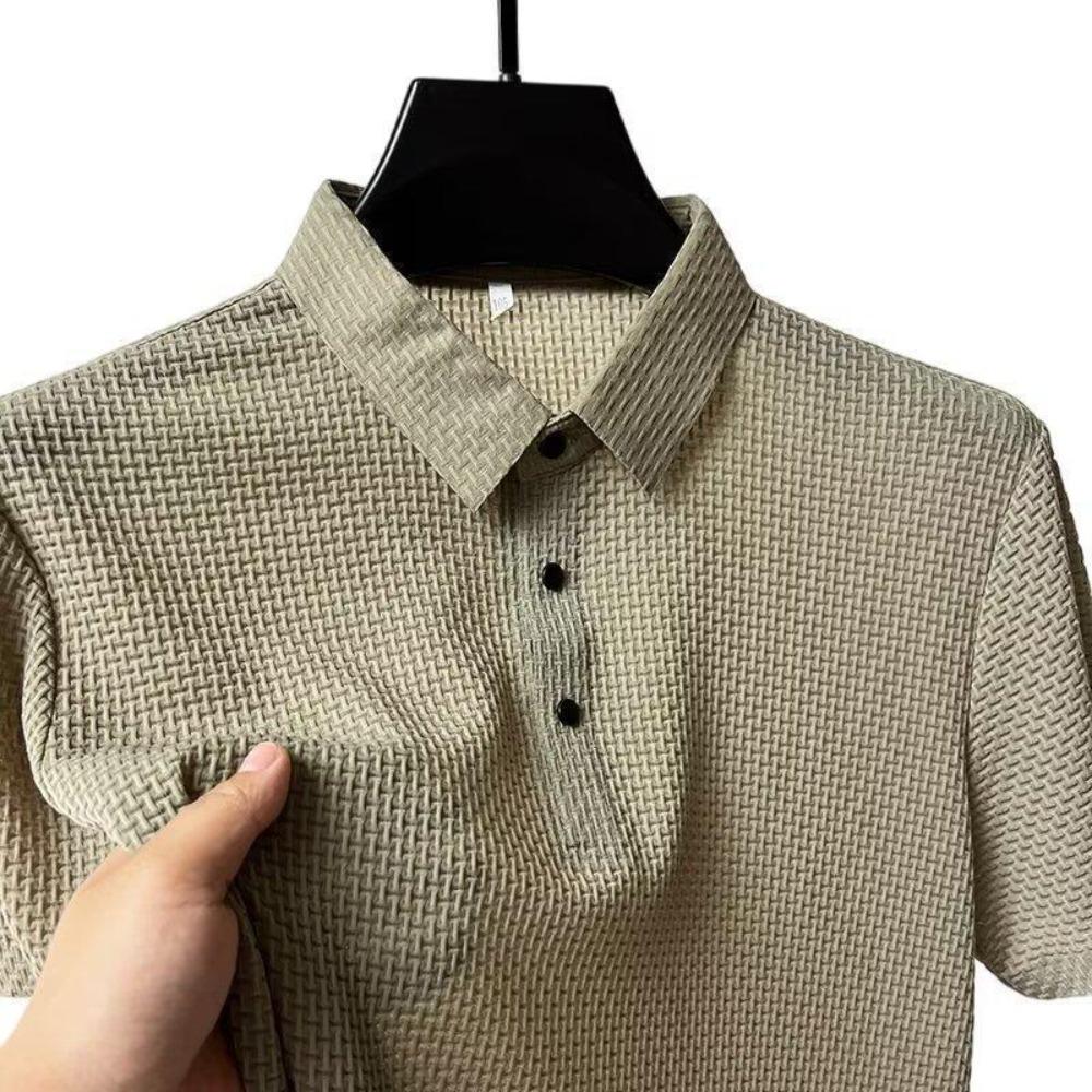 Easy Business Men's Freemason Logo Print Shirt - Short-Sleeved for Casual Work and Gatherings