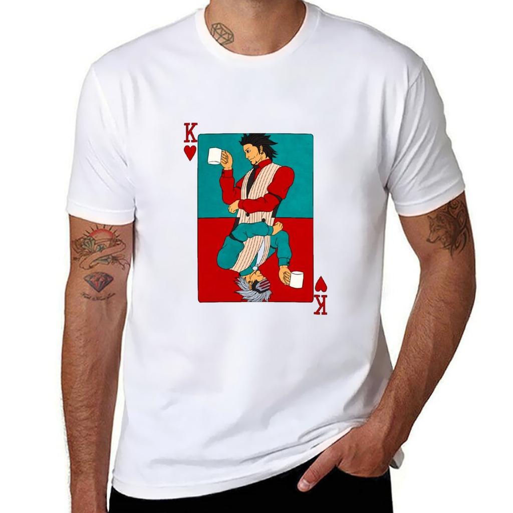 Godot: The King Of Hearts T-Shirt Man T Shirt Cotton High Quality T Shirts for Man Cotton Anime T Shirts for Man T-Shirt