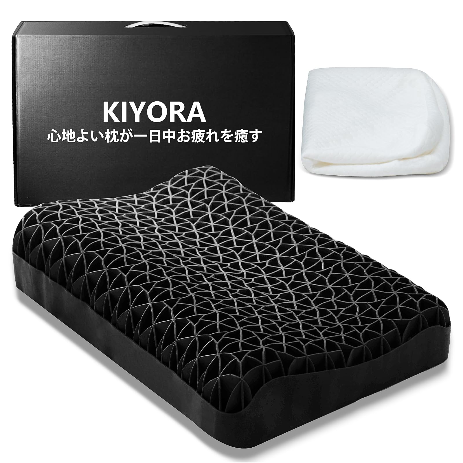 

Подушка для сна KIYORA Brain: Снижает боль в шее, Изготовлен из пены с эффектом памяти высокой упругости и материала TPE, Моющийся, Регулируемая высота, и включает в себя