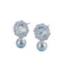 Crystal Snowflake Pearl Earrings: Exquisite Autumn/Winter Luxury, Versatile Women's Jewelry