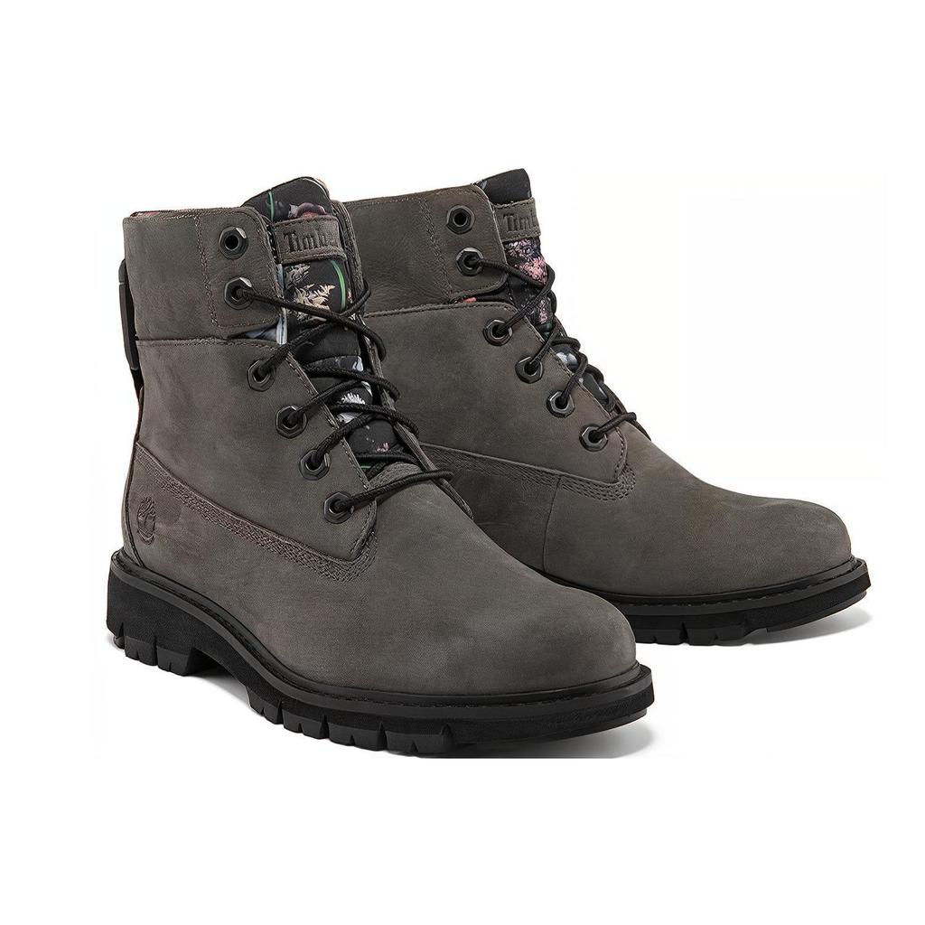 Timberland Lucia Way Leather Outdoor Casual Waterproof Short Martin Boots Women boots Gray A2KURW